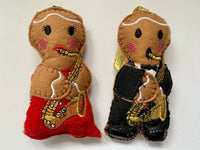 Saxophonist Gingerbread Man Decoration.