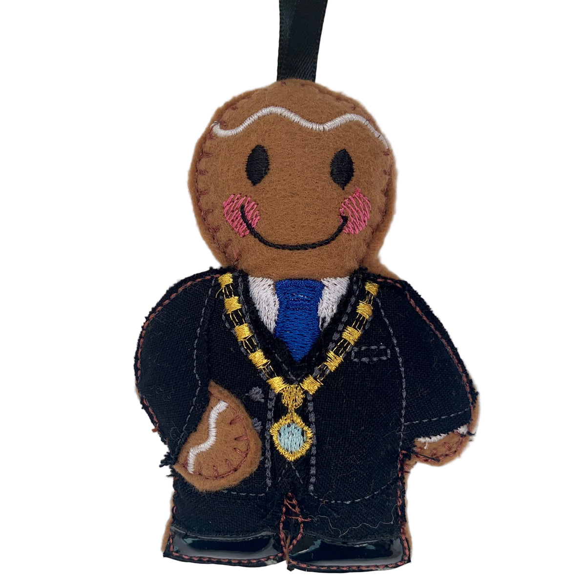 Mayor Gingerbread Man Decoration – Trolley Dollie Designs
