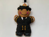 Naval Officer Dress Uniform Gingerbread Man Decoration