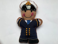 Merchant Navy/Cruise Ship Captain Gingerbread Man Decoration