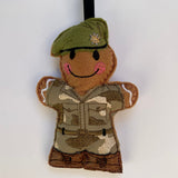 Royal Anglian regiment soldier gingerbread man ornament.