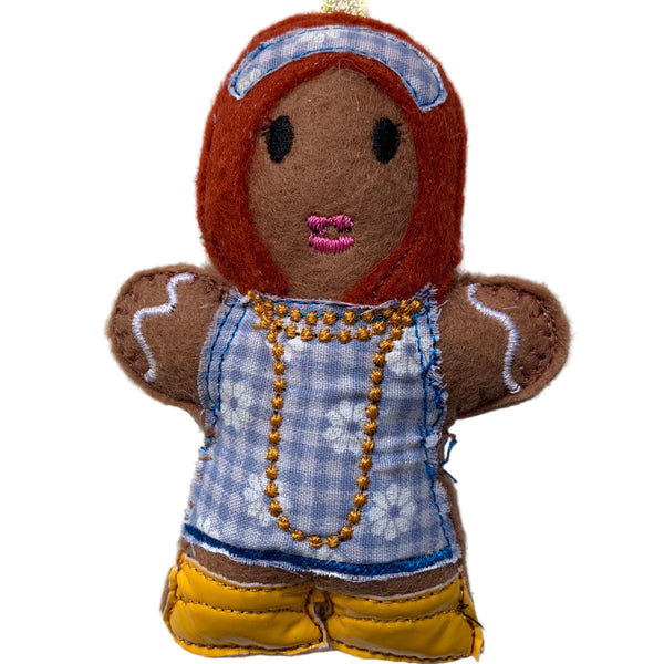 Swinging 60s Gingerbread Girl Decoration.
