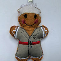 Military Nurse Gingerbread Man Decoration