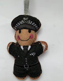 Police Scotland Officer Gingerbread Man Decoration