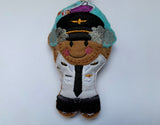 Airline Crew with Plane Gingerbread Man Decoration