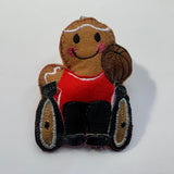 Wheelchair Basketball Player Gingerbread Man Decoration