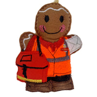 Postman Gingerbread Man Decoration