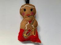 Saxophonist Gingerbread Man Decoration