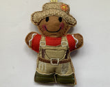 Woman Gardener Gingerbread Man, Christmas Decoration.