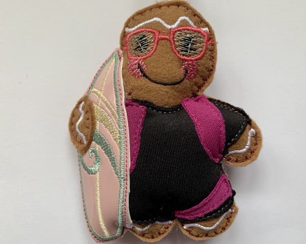 Surfer Girl Gingerbread Man