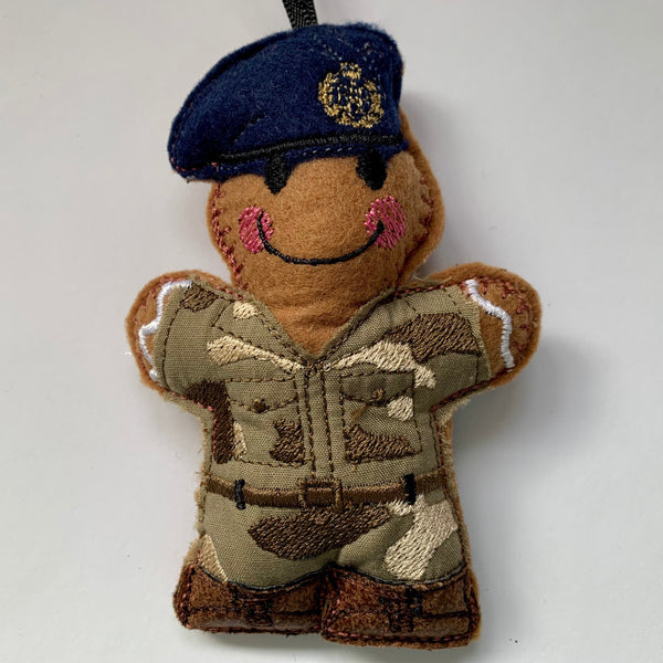 RAF Regiment Soldier Gingerbread Man Decoration
