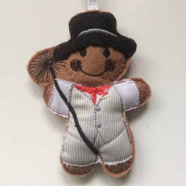 Chimney sweep gingerbread ornament. Good luck wedding day gift for bride.
