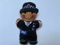 Welsh Female Police Officer Gingerbread man