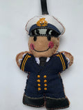 Merchant Navy/Cruise Ship Captain Gingerbread Man Decoration