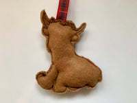 Highland Cow Red In Tartan Kilt Decoration Scottish Gifts