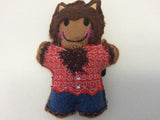 Werewolf, felt gingerbread man hanging Halloween decoration