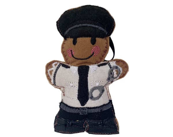 Prison Officer Gingerbread Man Christmas Decoration.