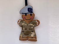 Army Air Corps Soldier Gingerbread Man Decoration