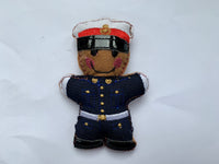 Royal Marine Military Dress Uniform Gingerbread Man Decoration