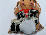 Drummer Gingerbread Man Decoration