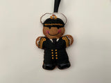 Royal Navy Commander Dress Uniform Gingerbread Man Decoration