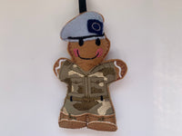 Army Air Corps Soldier Gingerbread Man Decoration