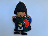 Scottish Piper In Bearskin Gingerbread Man Decoration