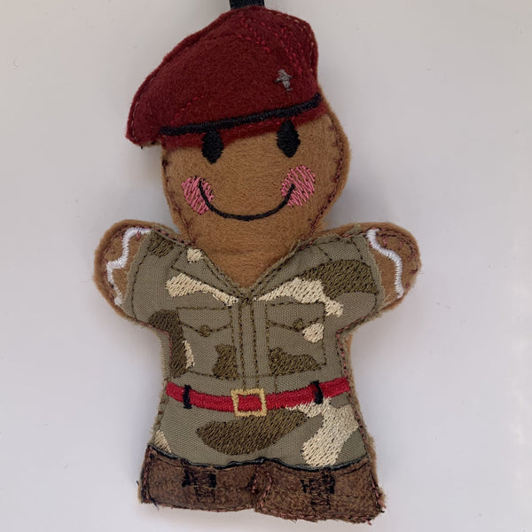 Parachute Regiment Soldier In Red Beret Tree Ornament