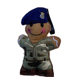 Royal Engineers regiment felt gingerbread man decoration.
