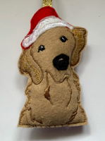 Golden Retriever Christmas Tree Decoration.