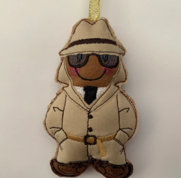 Spy Detective Gingerbread Man Decoration