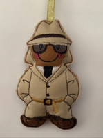 Secret Agent Gingerbread Man Ornament