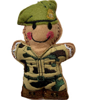 yorkshire regiment soldier in khaki beret  gingerbread man decoration