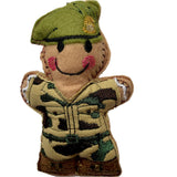 yorkshire regiment soldier in khaki beret  gingerbread man decoration