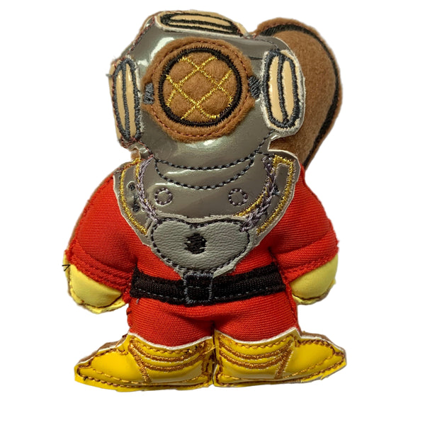 Deep Sea Diver Gingerbread Man Decoration in Vintage Diving suit.