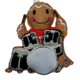 Drummer gingerbread man decoration