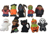 Halloween felt gingerbread man hanging decorations.