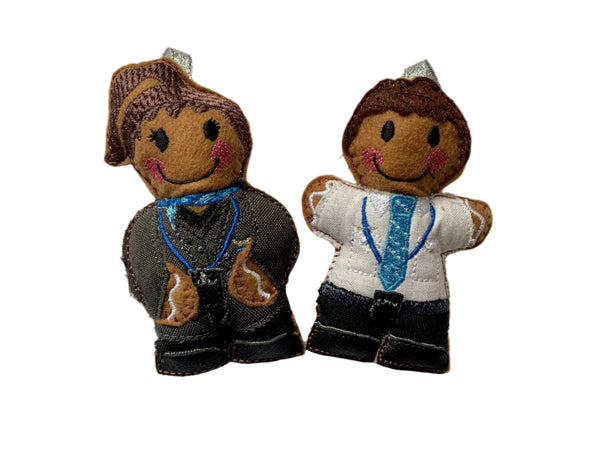 Flight attendant gingerbread man decoration 