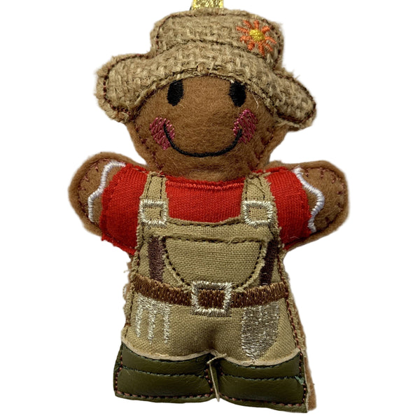 Woman Gardener Gingerbread Christmas Decoration.