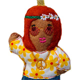Hippie Girl Gingerbread Decoration