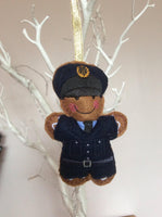 RAF Dress Uniform Gingerbread Man Decoration