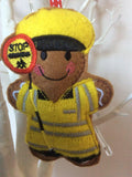 Lollipop Person School Crossing Patrol Gingerbread Man Decoration