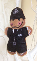 Policeman Gingerbread Man Decoration