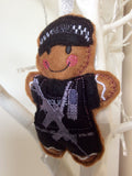 Armed Police Officer (Black Uniform) Gingerbread Decoration