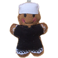 Chef (Black uniform) Gingerbread Man Decoration