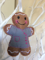 Beautician (Grey) Gingerbread Decoration