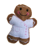 Beautician White And Pink Uniform Gingerbread Man Decoration
