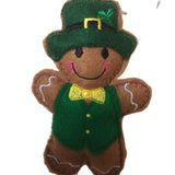 Leprechaun, machine embroidered felt decoration.