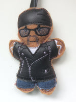 Biker Gingerbread Man Decoration