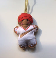 Baseball Player Gingerbread Man Decoration